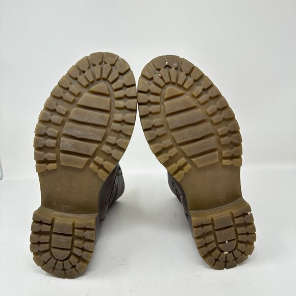 Boemos Genuine Shearling Women's Boots Leather Lace Up Fold Down Size 39 - Picture 8 of 16